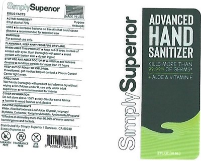 01b Lbl Simply Handsanitizer 2oz